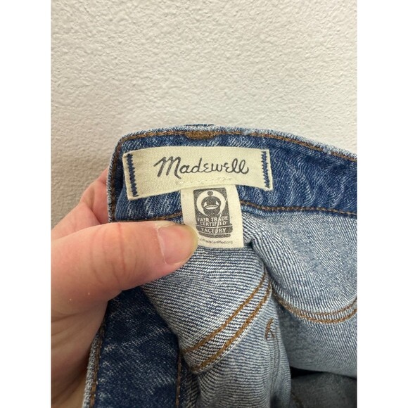 Madewell Size 25 High-Rise Boyjean In Lavern Wash Denim Medium Cropped Sample - Picture 9 of 12